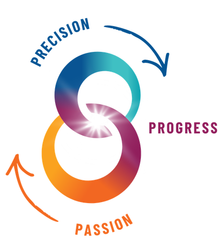 "The Elev8 Continuum" Graphic: Precision, Progress, Passion